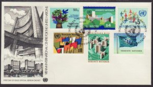 UN Vienna 1-6 Regular Issues Geneva U/A FDC