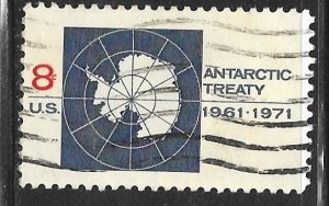 USA 1431: 8c Map of Antarctica, used, VF