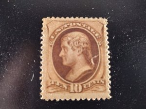 US #188 mint hinged thin, scrape e23.8 15130