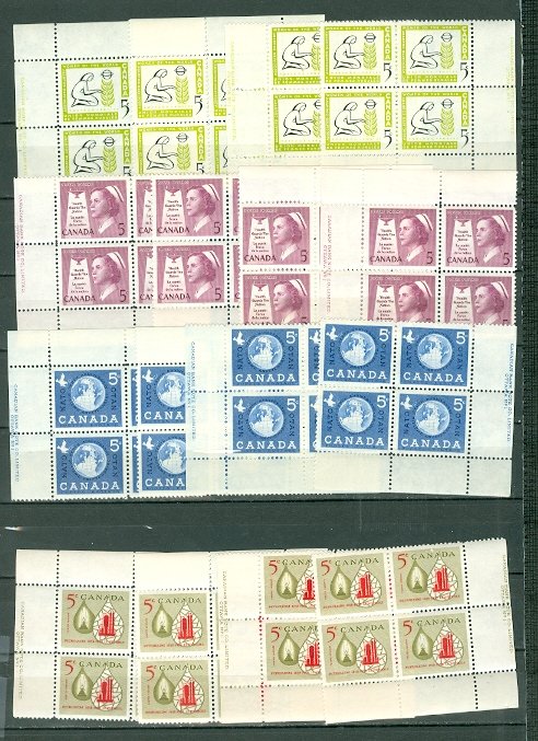 CANADA LOT of (6) OLD MATCHED SETS..MNH..$84.00