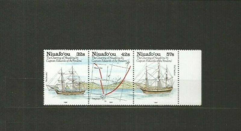 TONGA NIUAF0'OU 1991 SHIPS SCOTT 136 MNH 