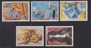 Yugoslavia   #1516-1520 MNH  1980  paintings