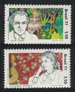 Brazil Brazilian Composers 2v 1977 MNH SG#1653-1654