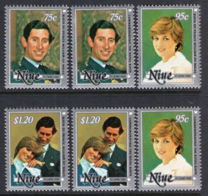 Niue 357-359A Royal Wedding MNH VF