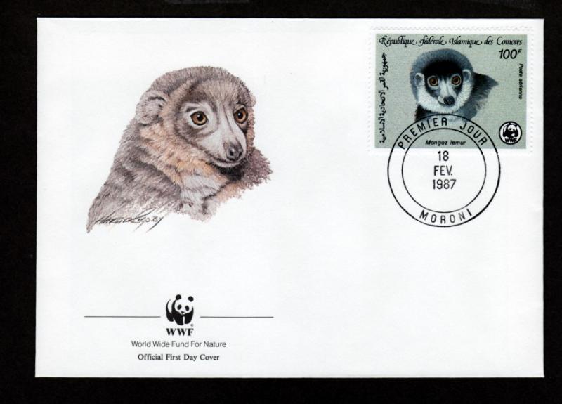 Comoros Four 1987 WWF FDC!