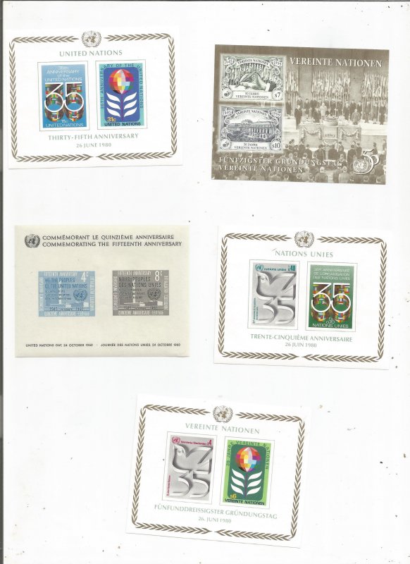 UNITED NATIONS SOUV SHEET COLLECTION, MNH, OG