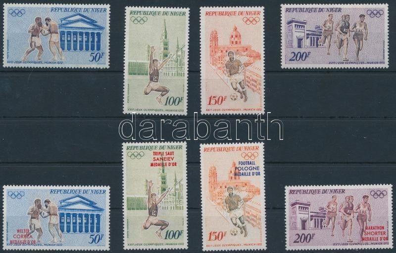 Niger stamp Munich Olympic + Medalists MNH 1972 Mi 331-334+Mi 348-351 WS235959