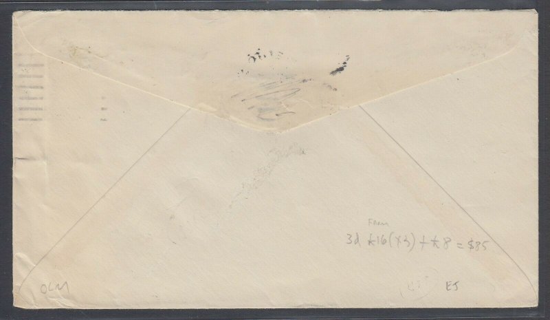 Bahamas, 1935 KGV Four Color Franking on Air Mail to US cover to Switzerland