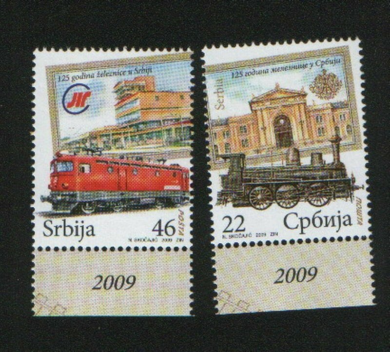SERBIA-MNH-SET-RAILROAD-LOCOMOTIVE-2009**