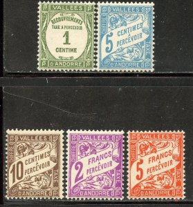 Andorra,  French # 516-20, Mint Never Hinge