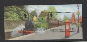 Isle of Man #785  (1998 Train sheet ) VFMNH  CV $4.00
