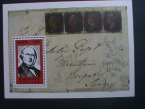 UGANDA-1990 SC#797  PENNY BLACK 150TH ANNIV: LONDON'90 STAMP SHOW:: MNH S/S