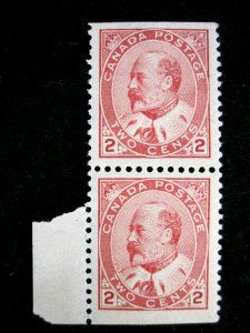 CANADA - SCOTT# 90b - PARTIAL BOOKLET PANE - MNH/MH