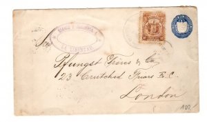 EL SALVADOR LA LIBERTAD 1895 TRANSITO PANAMA B/S NY TO LONDON