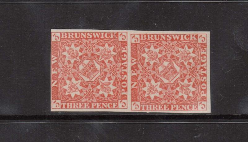 New Brunswick #1P XF Proof Pair In From The Reprint Proof Sheet