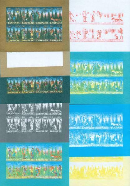 Denmark Christmas Seal 1986 Set Booklet Sheets Scale/Proof,Mnh. Imperforated.