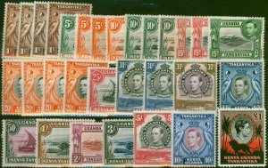 KUT 1938-54 Extended Set of 30 SG131-150b Fine LMM CV £560+