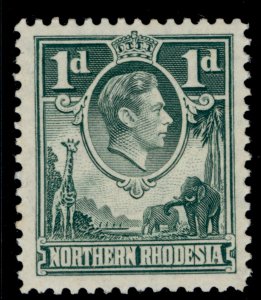 NORTHERN RHODESIA GVI SG28, 1d green, NH MINT.