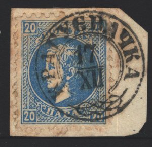 Serbia Sc#20 SG#32c Mi#14IC Used on piece