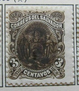 A6P37F95 Salvador 1895 3c used-