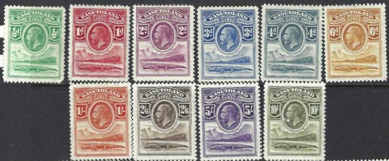 Basutoland 1933 SC 1-10 MLH Set 