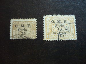 Stamps - Syria - Scott# 82,84 - Used Part Set of 2 Stamps