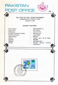 Pakistan 1985 Sc 641 FDC First Day Sheet