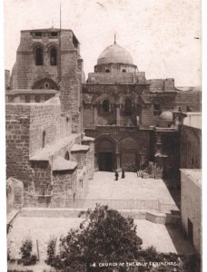 PALESTINE KGV Postcard *JERUSALEM* Real Photo HOLY SEPULCHRE 1924 Leeds MA257