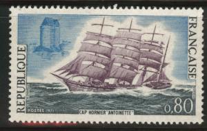 FRANCE Scott 1301 MNH** Tall ship Antoinette 1971 stamp