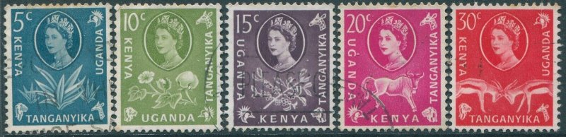 Kenya Uganda and Tanganyika 1960 SG183-188 QEII wildlife and plants (5) FU (amd)