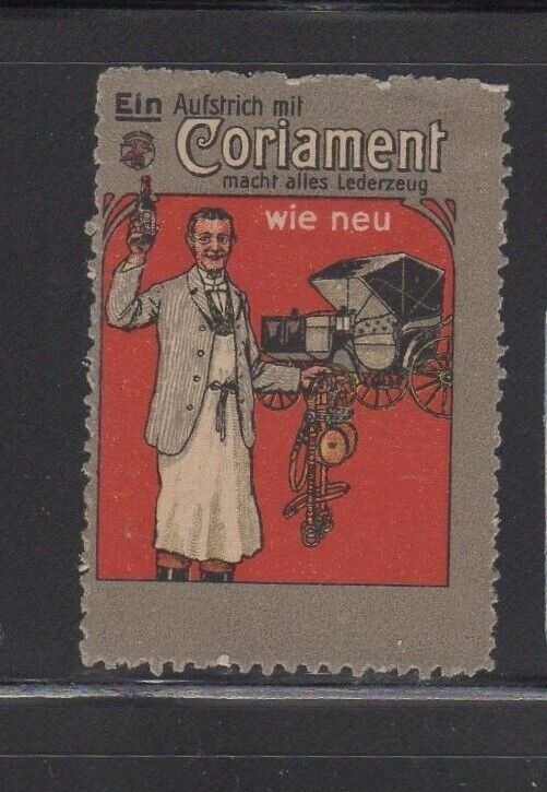 German Advertising Stamp - Coriament Brand Leather Conditioner