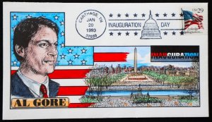 U.S. Used #2593 29c Flag (Al Gore Inaug) 1993 Collins First Day Cover. Pristine!