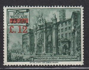 Vatican City - 1952 Surcharged 12L on 13L Sc# 154 - MNH (612N)