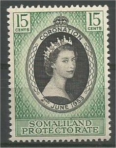 SOMALILAND, 1953, MNH  15c, Coronation Issue. Scott 127