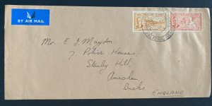 1949 Port Stanley Falkland Island First Airmail Cover FDC To England