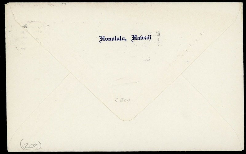 Hawaii Cover  ~  Honolulu 1928 ~  S5032