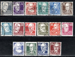 DDR under russian occ. Scott # 10N29 - 19N44, used, cpl set