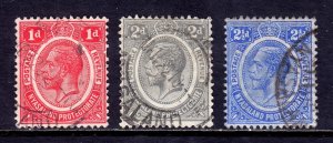 Nyasaland - Scott #13, 14, 15 - Used - #15 appears CTO - SCV $9.50