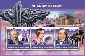 Johannes Brahms Classic Music Composers Komponisten Guinea MNH stamp set