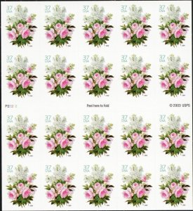 Garden Bouquet Flowers Pane 37 Cent Postage Stamps Scott 3836