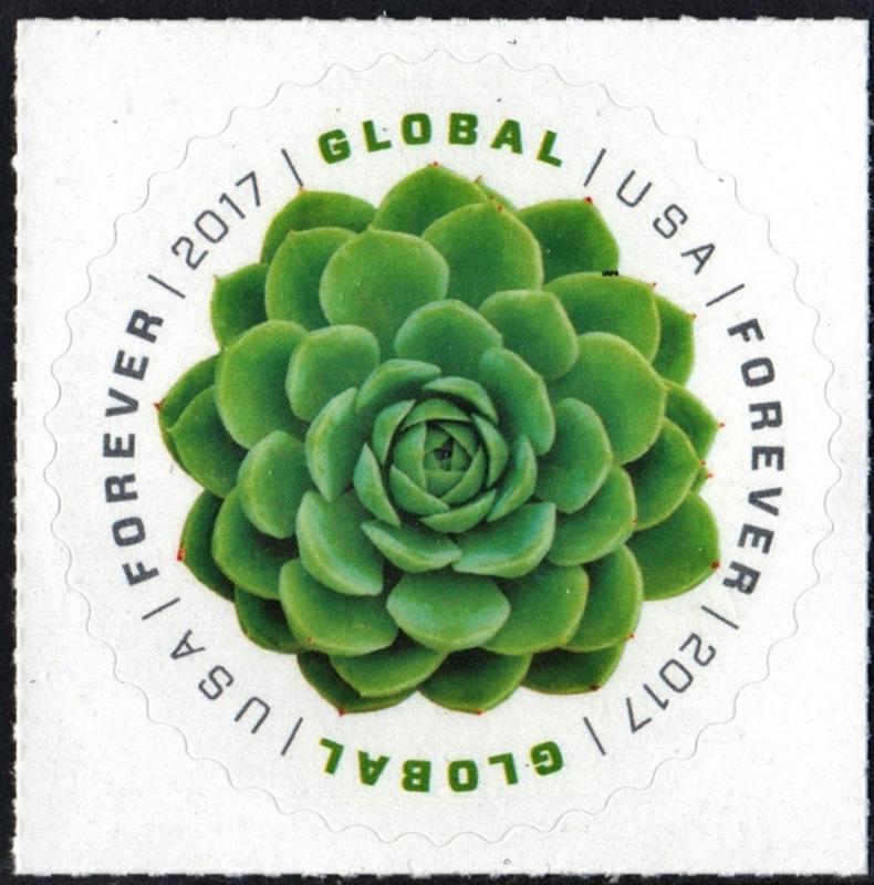 SC#5198 ($1.15) Green Succulent Single (2017) SA