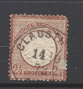 Germany 1872 Scott 19 U vf scv $75.00 less 80%=$15.00 BIN - Scuff lower right