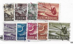 Luxembourg #C7-C15 Used - Stamp Set - CAT VALUE $5.85