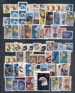 USA 1990's on Assorted Oddments, blocks, panes , duplicates Used 5 scans