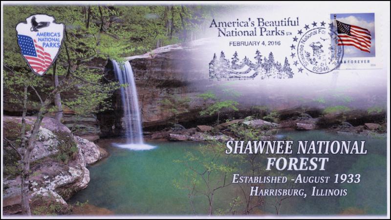 2016, Shawnee National Forest, Beautiful Parks, Pictorial Postmark, 16-071