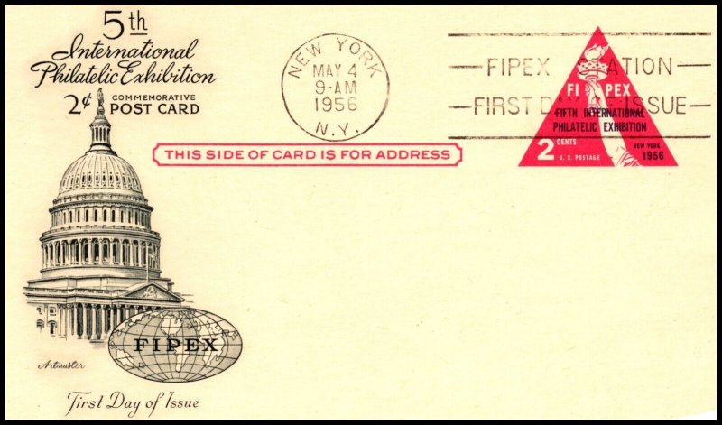 Scott UX44 2 Cents FIPEX Artmaster FDC Unaddressed