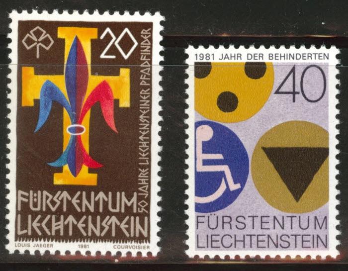 LIECHTENSTEIN Scott 711-712 MNH** 1981 stamps