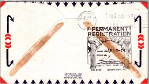 FIJI BRITISH 1941 CACHET FIRST TRANSPACIFIC AIRMAIL FLIGHT COVER ADDR USA