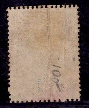 US Stamp #27 Brick Red w/ Pre-Print Paper Fold  USED SSCV $1450