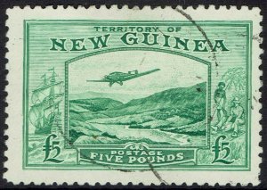NEW GUINEA 1935 BULOLO AIRMAIL £5 USED